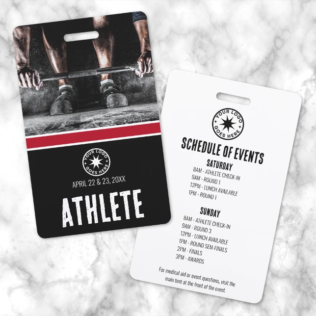 Athlete Sports Event ID Badge (Athlete Sports Event Badge)