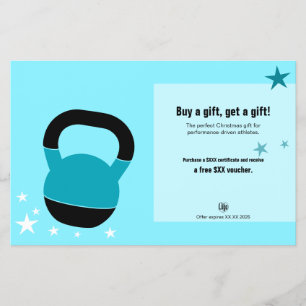 Athletes Christmas Gift Certificate Promotion Flyer