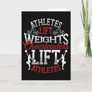 Athletes Lifting Weights Cheerleader Lifting Athle Card