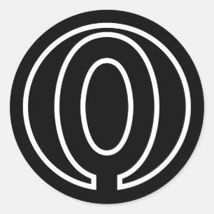 Athletes Number 0 circle shape Classic Round Sticker