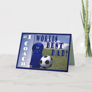 Athletes Worlds Best Dad & #1 Coach Greeting Card