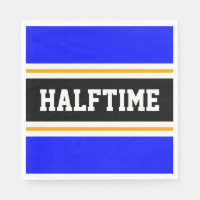 Athletic Blue Yellow Black White HALFTIME Stripes