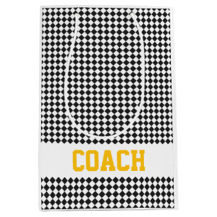 Athletic Chequered board Pattern Sports Racing Fun Medium Gift Bag