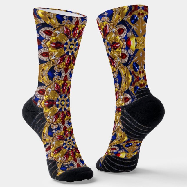 Athletic Crew Sock with Colombia Colours (Angled)