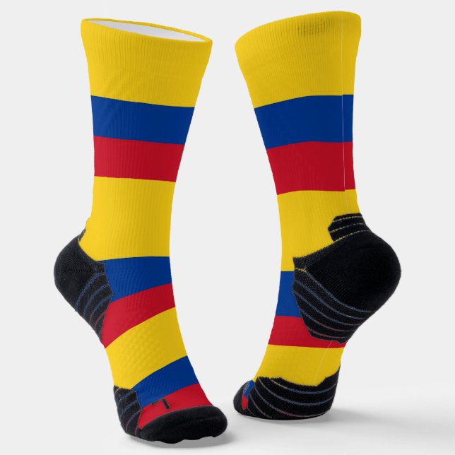 Athletic Crew Sock with flag of Colombia (Angled)