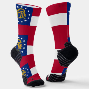 Athletic Crew Sock with flag of Georgia, U.S.