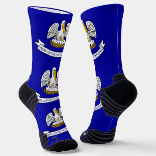 Athletic Crew Sock with flag of Louisiana, U.S.