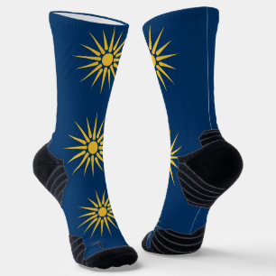 Athletic Crew Sock with flag of Macedonia, Greece