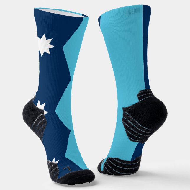 Athletic Crew Sock with flag of Minnesota, USA (Angled)