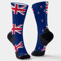 Athletic Crew Sock with flag of New Zealand