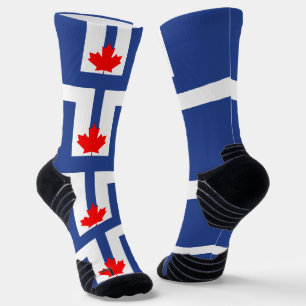 Athletic Crew Sock with flag of Toronto, Canada
