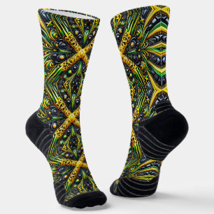 Athletic Crew Sock with Jamaican Colours