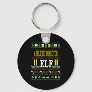 Athletic Director Elf Funny Christmas Gift  Key Ring