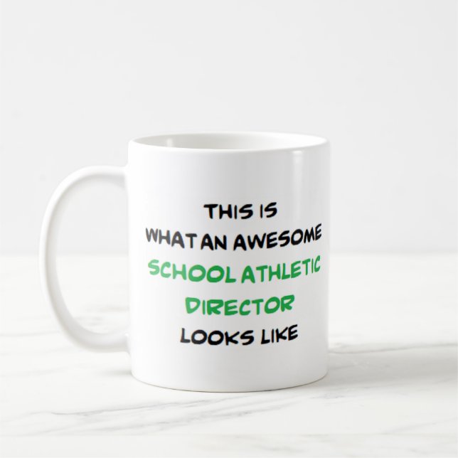 athletic director school, awesome coffee mug (Left)