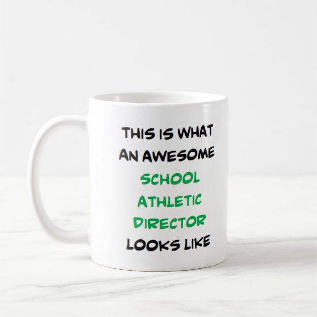 athletic director school, awesome coffee mug (Left)
