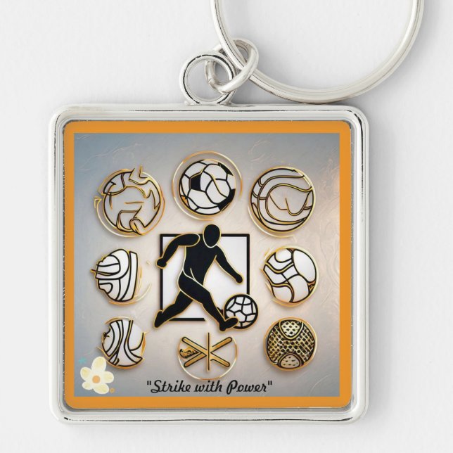 "Athletic Elegance" Key Ring (Front)