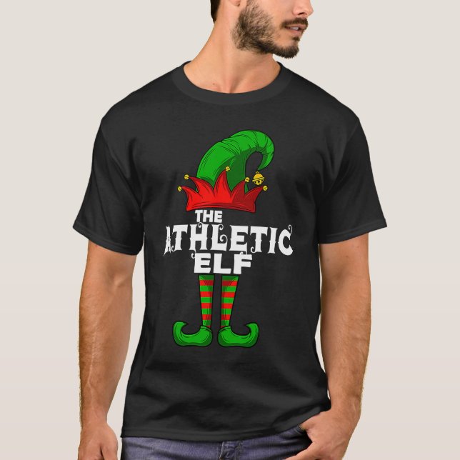 ATHLETIC Elf Family Christmas Group Matching PJ T-Shirt (Front)