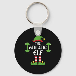 Athletic Elf Family Matching Group Christmas Sport Key Ring