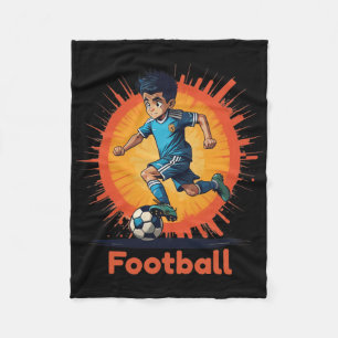 Athletic International Football Soccer Player Fleece Blanket