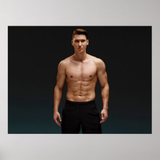 Athletic Male Fitness Body Poster