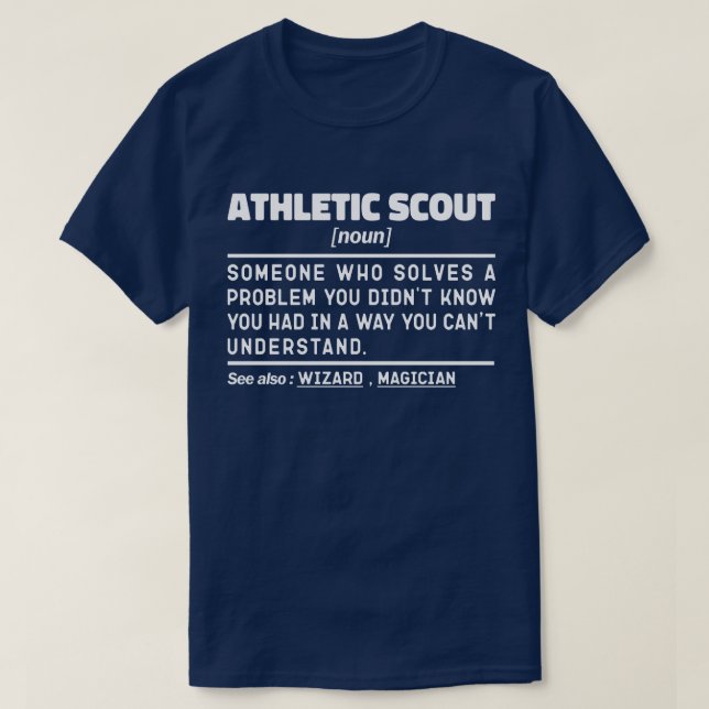 Athletic Scout Noun Definition Sport Lover Funny T-Shirt (Design Front)