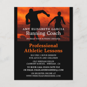 Athletic Silhouettes, Athletics Lesson Advert Flyer