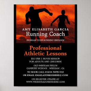 Athletic Silhouettes, Athletics Lesson Advert Poster