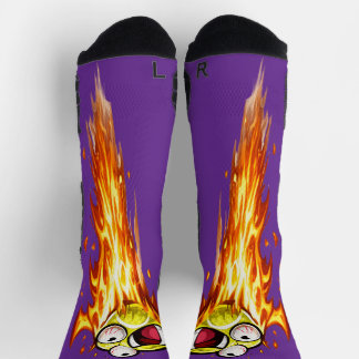 Athletic Socks Tennis Balls on fire.