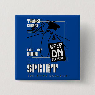 Athletic Sport keep on Pushing   15 Cm Square Badge