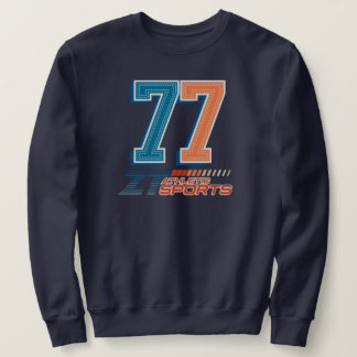Athletic sports number 77 varsity sweatshirt