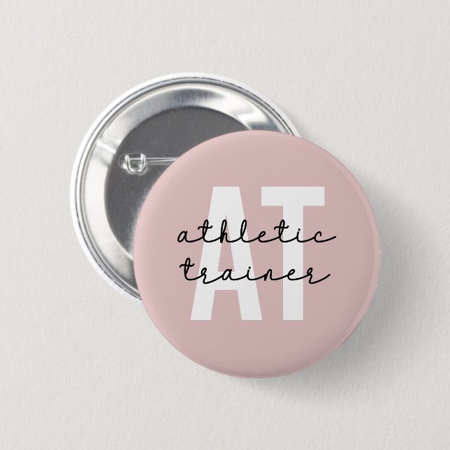 Athletic Trainer AT athletic training 6 Cm Round Badge (Front & Back)