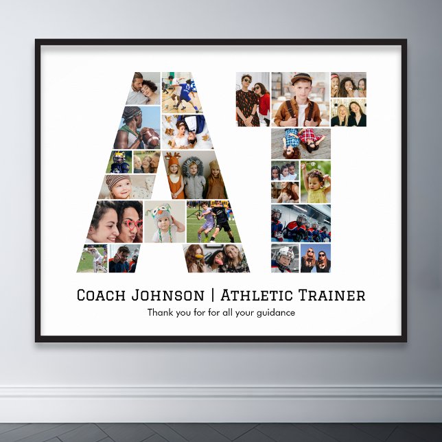 Athletic Trainer AT Farewell Photo Collage Poster (Creator Uploaded)