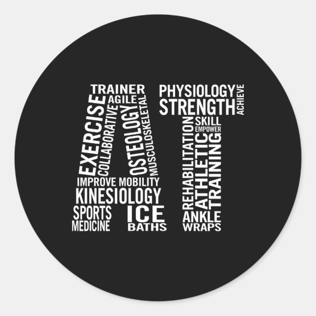 Athletic Trainer Athletic Training Gear Classic Round Sticker (Front)