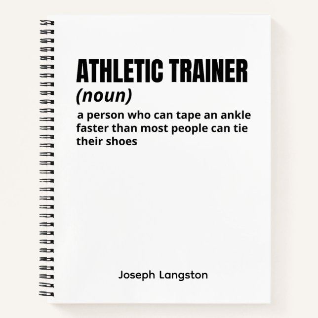 Athletic Trainer – Funny Definition Journal (Front)