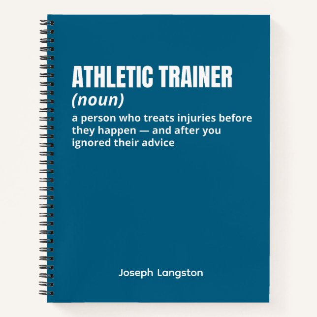 Athletic Trainer – Funny Student Notebook (Front)