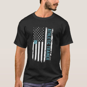 Athletic Trainer Us Flag Athletic Training T-Shirt
