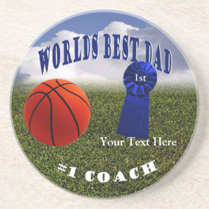 Athletic - Worlds Best Dad & #1 Coach Coaster