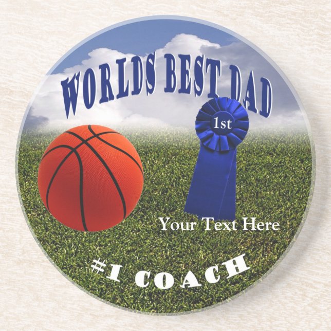Athletic - Worlds Best Dad & #1 Coach Coaster (Front)