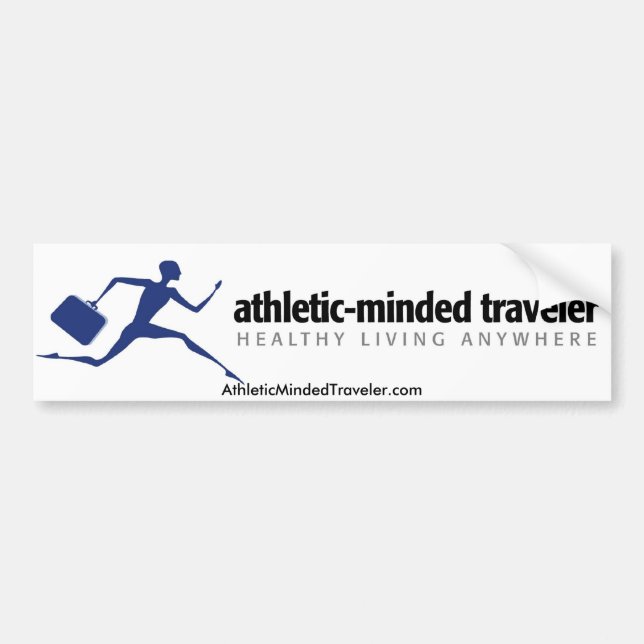 AthleticMindedTraveler.com Bumper Sticker (Front)