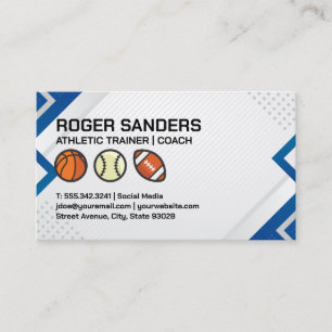 Athletics Coach Sports Trainer Business Card