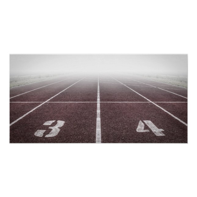 Athletics track fog photo poster (Front)