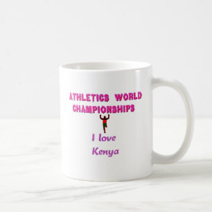 Athletics World Championships Kenya Runner: I Love Coffee Mug