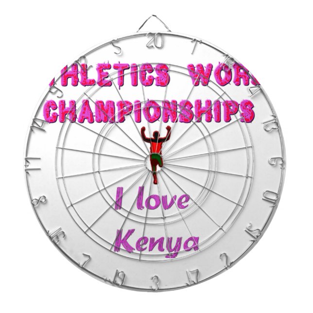 Athletics World Championships Kenya Runner: I Love Dartboard (Front)