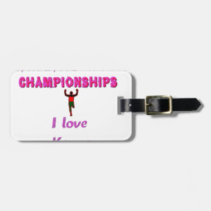 Athletics World Championships Kenya Runner: I Love Luggage Tag