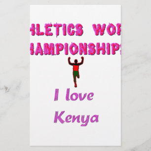 Athletics World Championships Kenya Runner: I Love Stationery