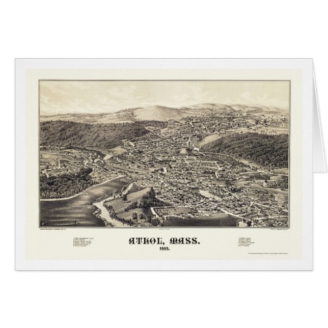 Athol, MA Panoramic Map - 1887 (Front Horizontal)