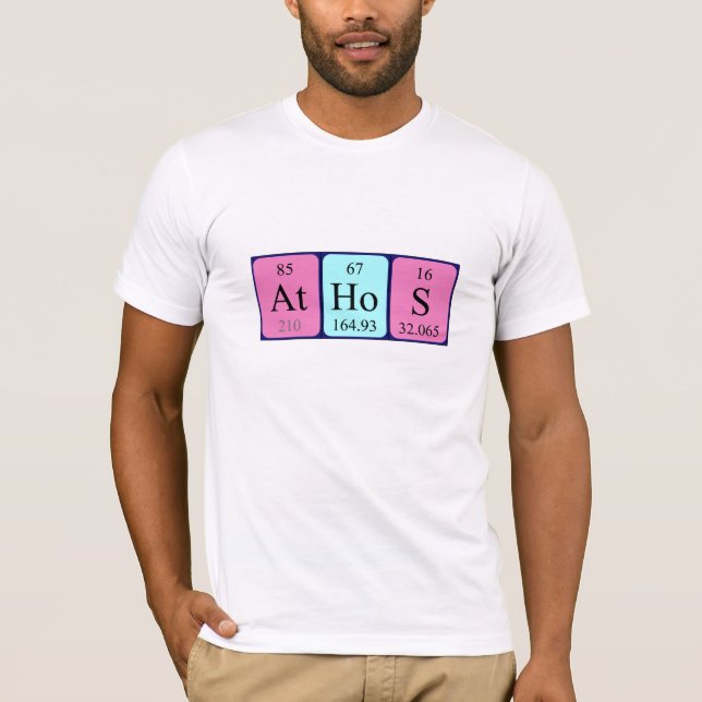 Athos periodic table name shirt (Front)
