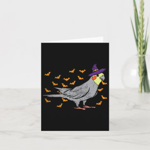 Atiel Bird Witch Hat Halloween Animal Lover Gift Card