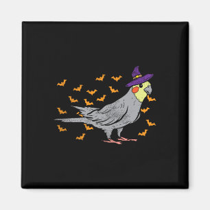 Atiel Bird Witch Hat Halloween Animal Lover Gift Magnet