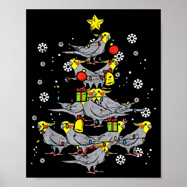 Atiel Christmas Tree Bird Cute Xmas Animal Men Wom Poster (Front)